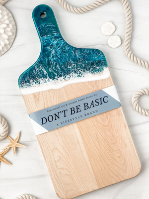 
                  
                    Load image into Gallery viewer, Large Paddle Cheese Board in Emerald Mermaid
                  
                